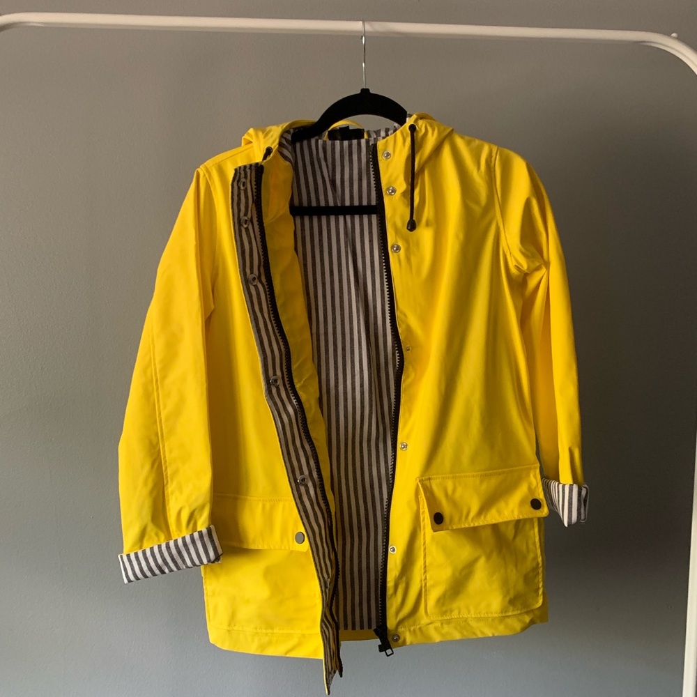 Yellow topshop rain coat